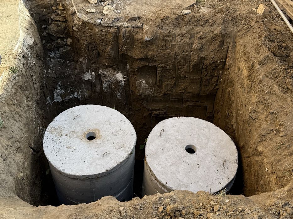 Изграждане на Септични Ями Шахти Канализация с Багер Бетонни Пръстени