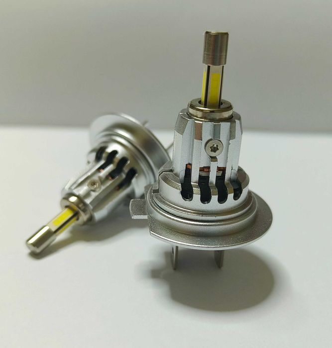 Mini H7 LED / мини ЛЕД диодни 360 крушки, canbus,вентилатор,6500K,130W