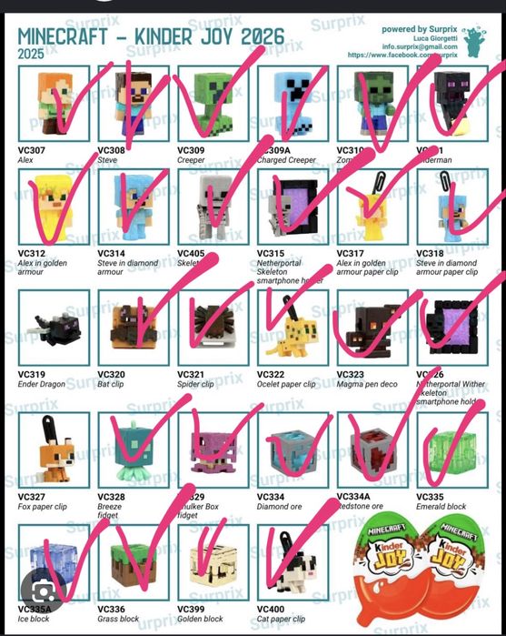 Фигурки kinder joy