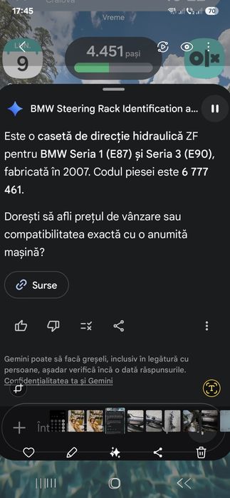 Caseta directie volan dreapta BMW seria 1(E87)/ seria 3(E90)  Electromotor Mercedes