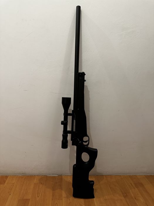 Pușcă airsoft ASG L96 AWP – bolt-action, telescop reglabil + bile