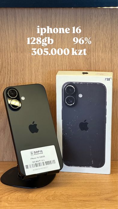 айфон 16 черный 96% iphone 16