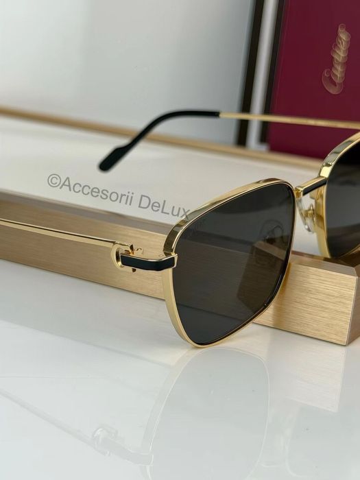 Ochelari de Soare Premiere de Cartier CT0497S Noi Full Box [Verificare Colet] Gold/Auriu