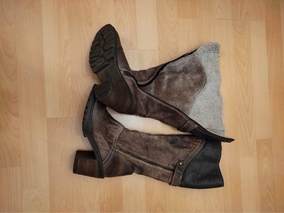 Топли зимни ботуши* Агнешка кожа* Елегантни* С грайфер