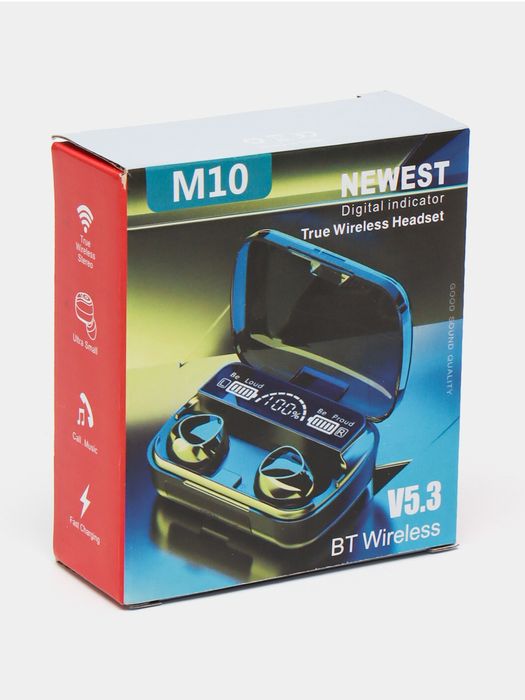 Simsiz Bluetooth M10 2000mA / soat Power bank bilan quloqchini  optim