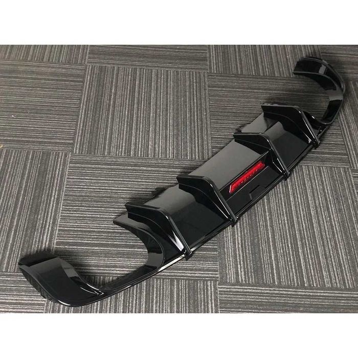 Difuzor cu LED Bara Spate SLINE AUDI A4/S4 B9, 2016-19, Evacuari Duble