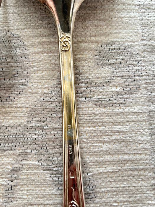 Посребрени прибори за сервиране- черпак и вилица