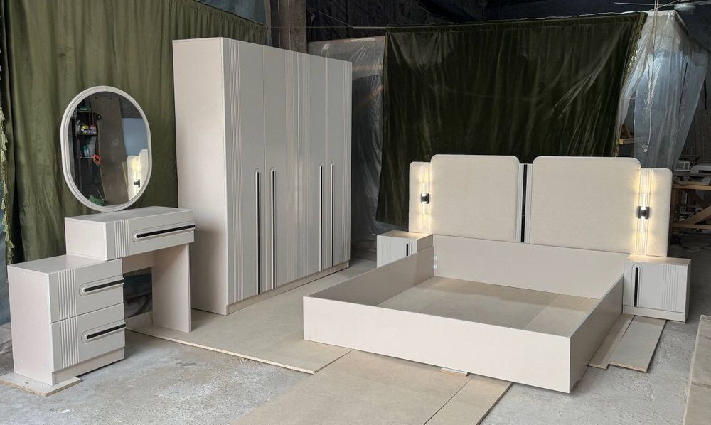 HITECH Спальный гарнитур кровать шкаф Spalniy yotoqxona toplami