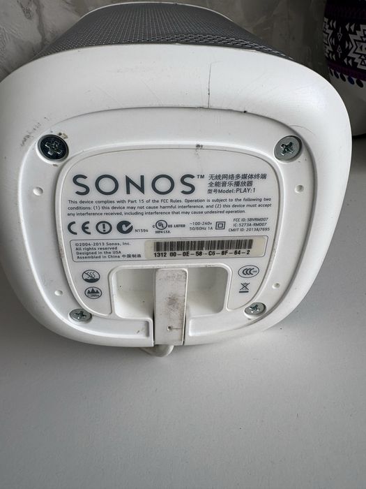 sonos play 1 тонколонка