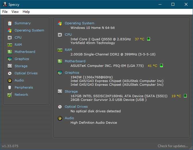 Kit retro Asus P5Q-EM / Core2Quad Q9550 / 2GB DDR2 / cooler Intel