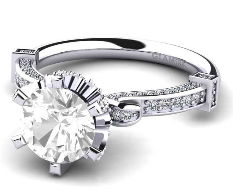 Inel de logodna Glamira  aur alb 1.25 crt