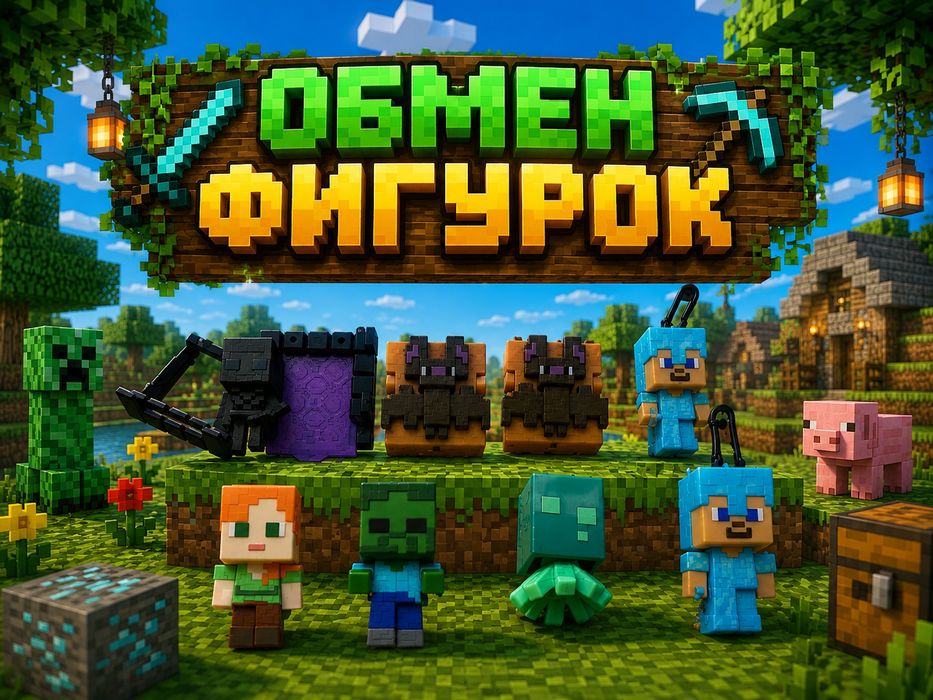Обмен фигурок kinder joy Minecraft
