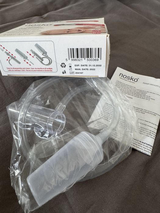 Nosko- Aspirator nazal cu cap moale pentru nou nascuti si copii, 1 bucata, Nosko