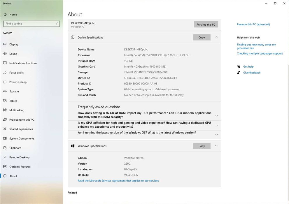 OFETRTA Beckhoff CB1061 Desktop PC / Gaming