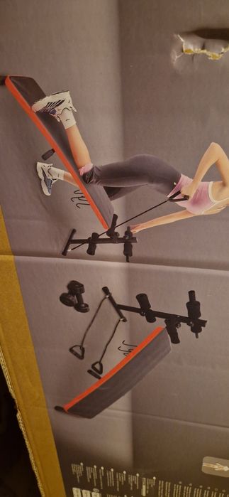 Banca multifunctionala/abomene/fitness+2 gantere+2 elastice (SIGILATA)