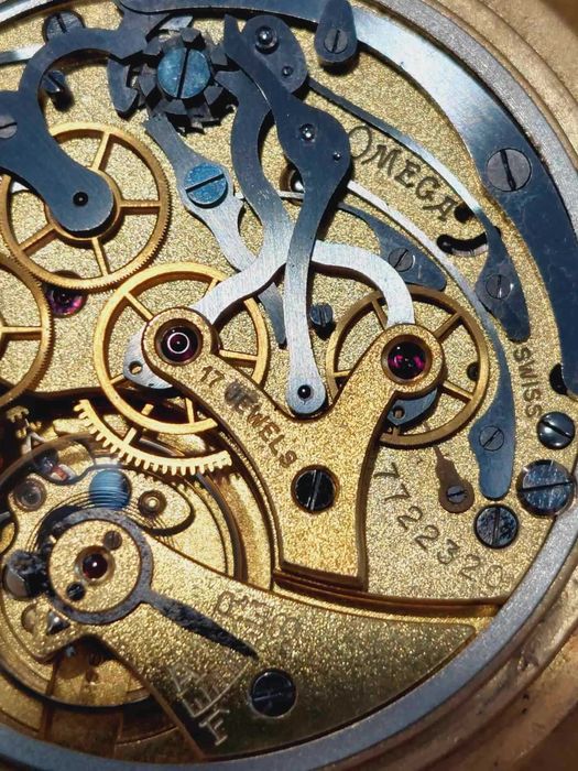 Джобен часовник Омега хронограф  18к.Omega watch chrono-tachymetre 18к