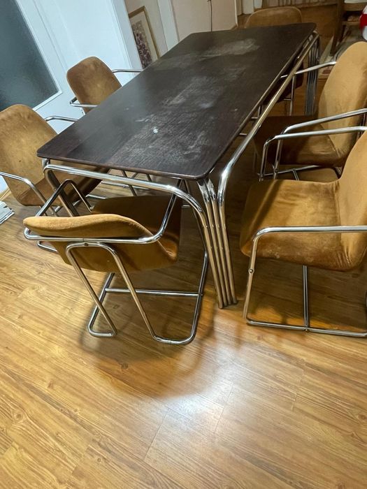 Комплект маса със столове, тръбна конструкция