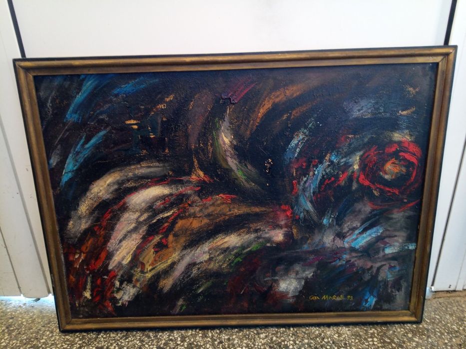 Стара Картина Масло "Представа за нощна светлина" на х-к Сава Молов