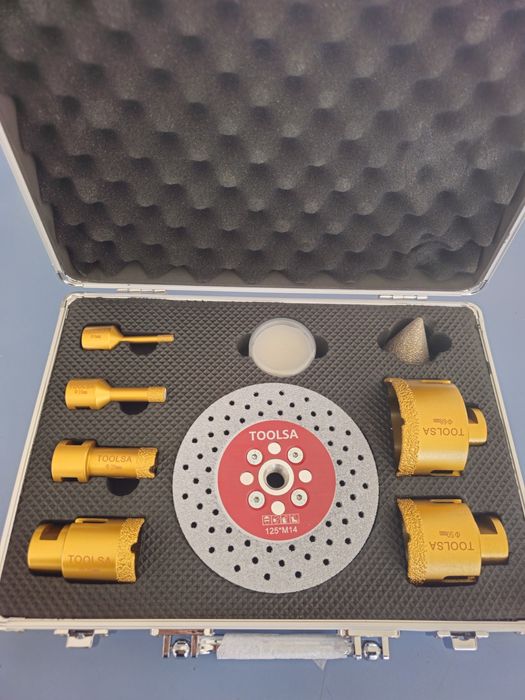 Комплект диамантени боркорони за пробиване фаянс теракот гранитогрес