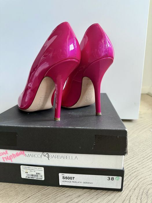 Pantofi lac, culoarea fucsia, 38, Marco Barbabella, Italia