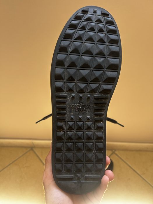 Papuci Valentino Garavani open calf sneaker, negri, VLTN