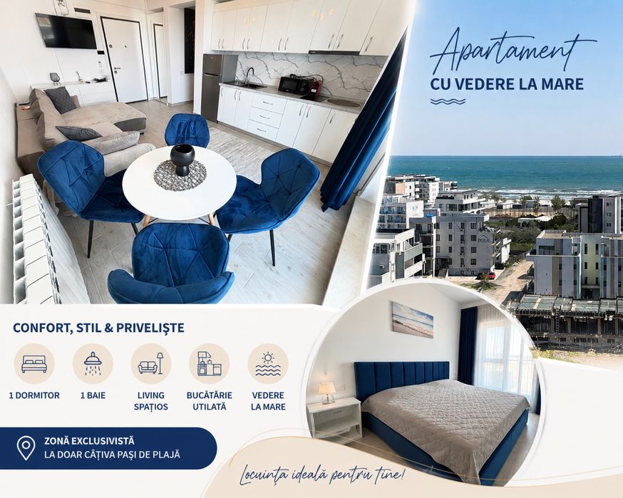 Apartament Utilat Mobilat Mamaia Nord  Meraki Resort Vedere Mare Pisci