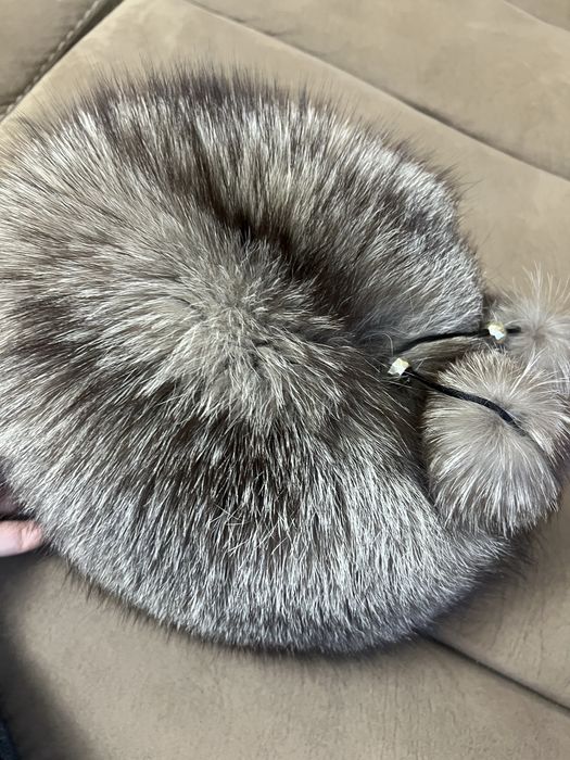 Женская шапка из чернобурки