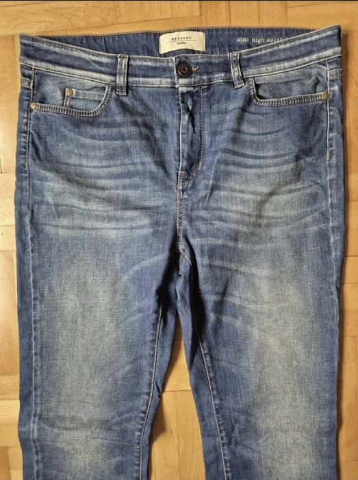 Blugi Max Mara Weekend Premium, High Waist Skinn, Damă - 46 (XL)