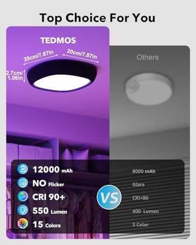 2бр RGB лампи със сензор 550LM USB 12000mAh