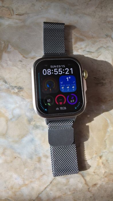 HUAWEI WATCH FIT 4 Pro Titanium Color Body with Green Woven Strap