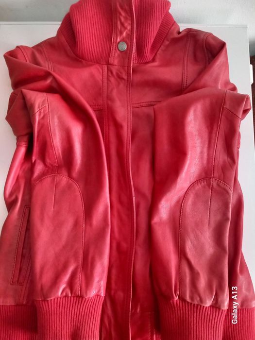 Geacă din piele Stradivarius