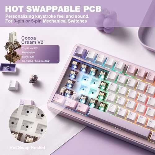 Механична клавиатура YUNZII B75 PRO 75 безжична RGB