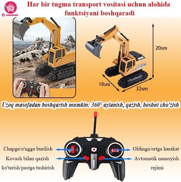 Bolalar uchun ekskavator