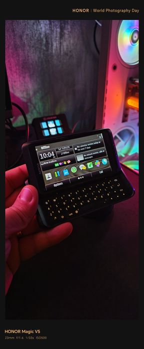 Old school. Nokia E7