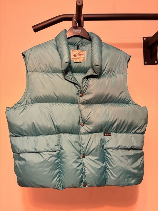 Vintage Woolrich Down Vest XL Teal 80s/90s Puf Rață