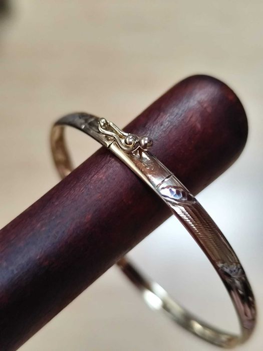 Bratara aur galben 14K model catusa anii '90 ca noua