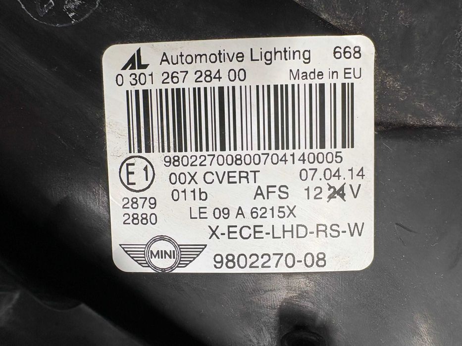 Оригинален Десен Фар Ксенон За МИНИ Р60 Р61 9802270 9807484 MINI R60 R61
