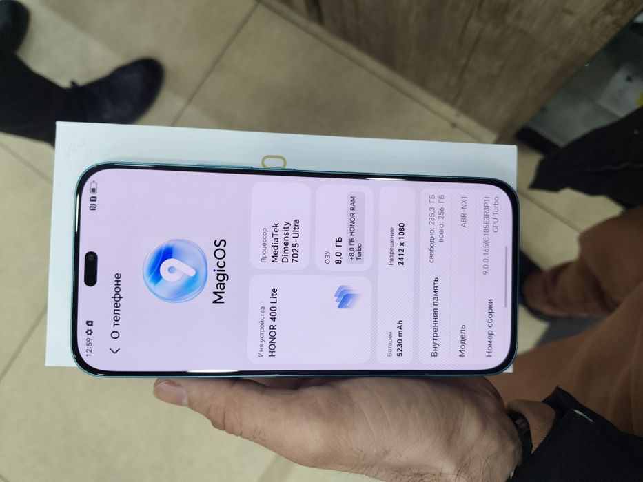 HONOR 400 Lite 5G pamit 8+8.256gb 2ta sim ime utgan afetsalne