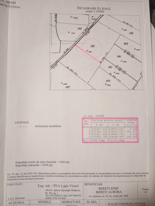 Pământ arabil, extravilan.