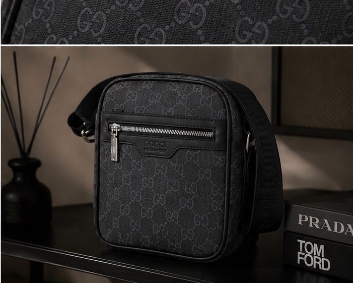 Сумка через плечо Gucci, из экокожи с регулируемым ремнем