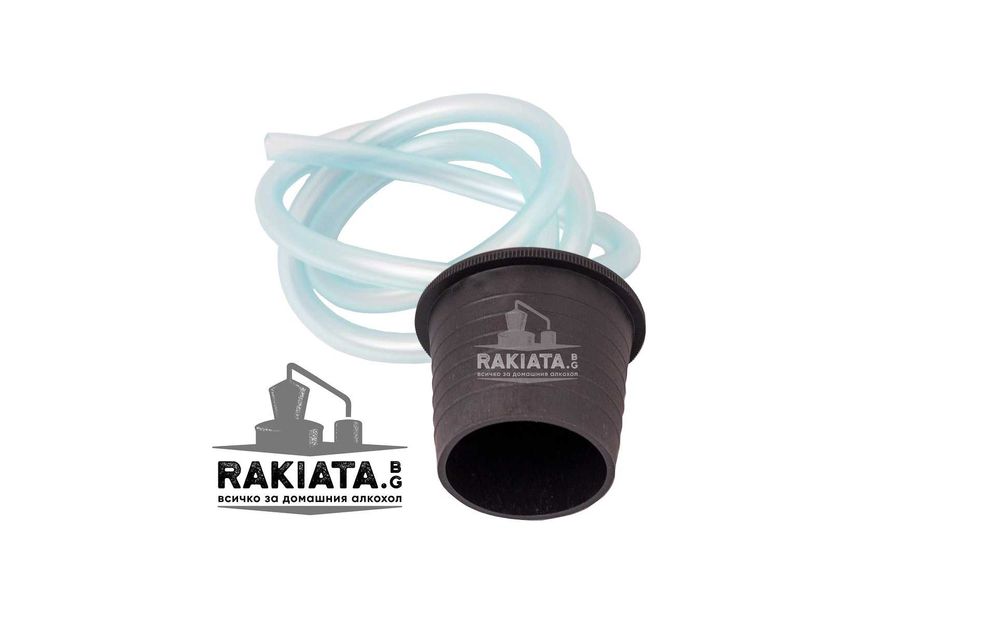 Универсална гумена тапа със стъпаловидна форма и шлаух за дамаджани