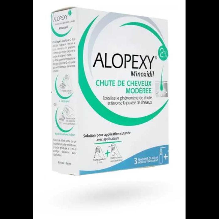 Alopexy 2% - cutie SIGILATA cu 3 flacoane x 60 ml - Pierre Fabre
