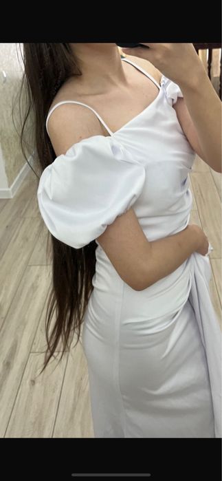 Платье белое и розовое