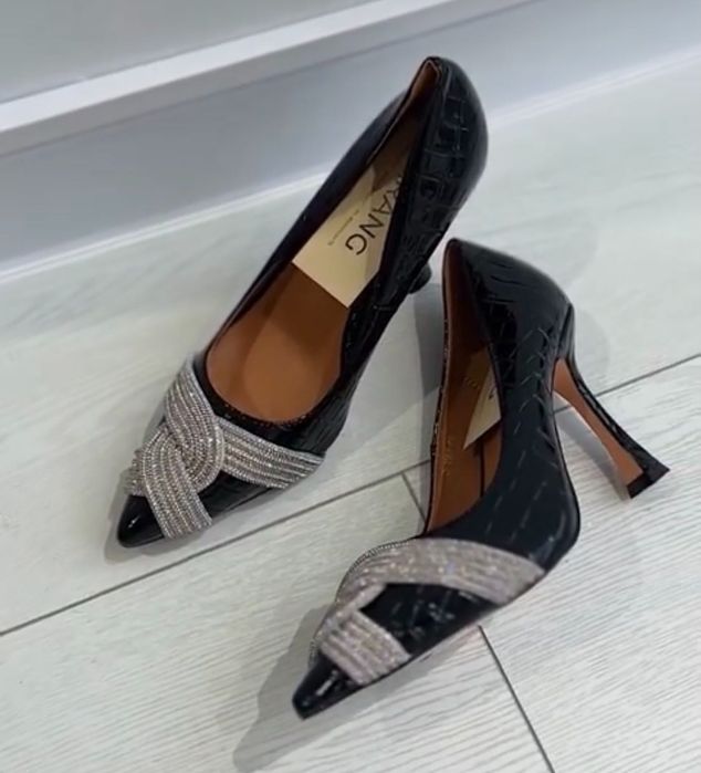 Туфли каблук черный