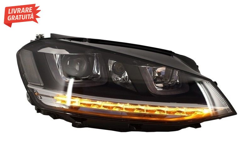 Faruri 3D LED VW Golf VII (2012-2017) R-Line LED Semnalizare Dinamica