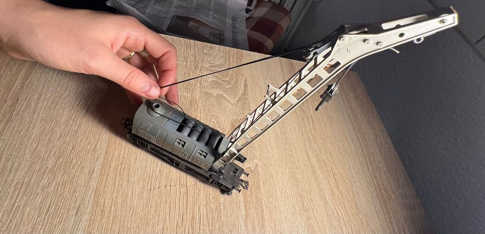 Vagon macara feroviară KRUPP-ARDELT 90T Fleischamann H0