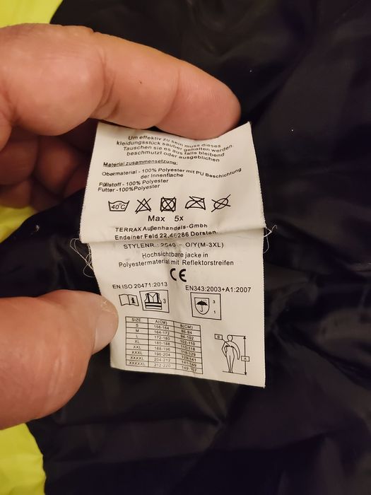 Geaca reflectorizantă tip poliție, pebtru frig , zăpadă ploaie  XXLfri