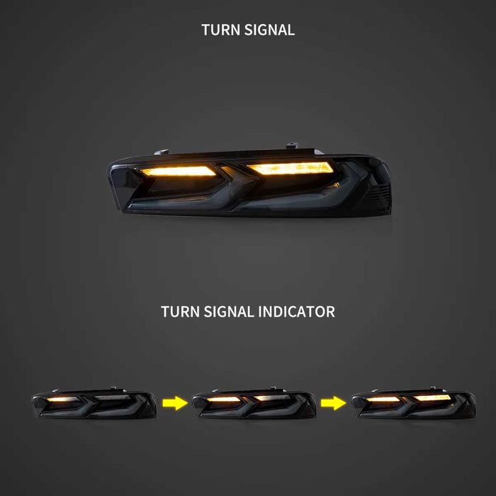 Стопове с динамични жълти мигачи за Chevrolet Camaro 2016 - 2018