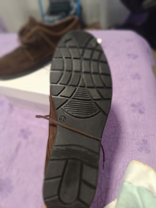 Pantofi piele întoarsă naturala