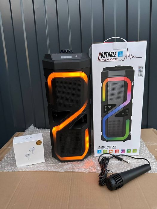 Блютуз колонка караоке буфер